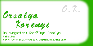 orsolya korenyi business card